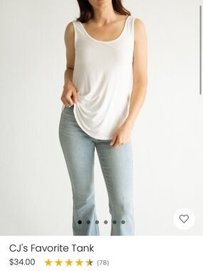 Carly Jean Los Angeles White Scoop Neck Tank